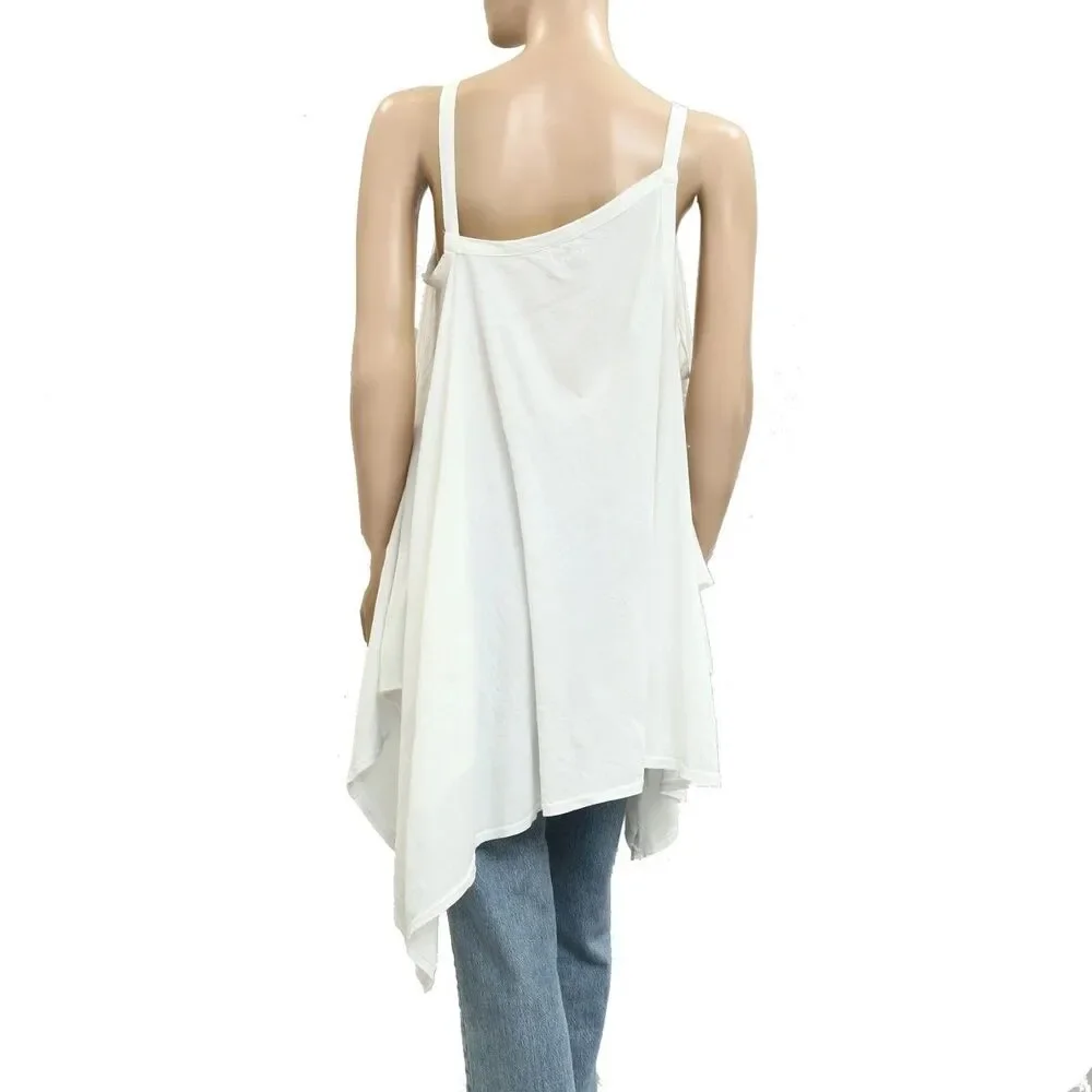 Free People Free-est Alexandra Tunic Top Asymmetrical Sleeveless Cotton S 288434